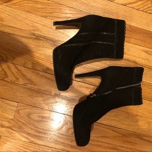 Barely worn LK Bennett suede black ankle boots
